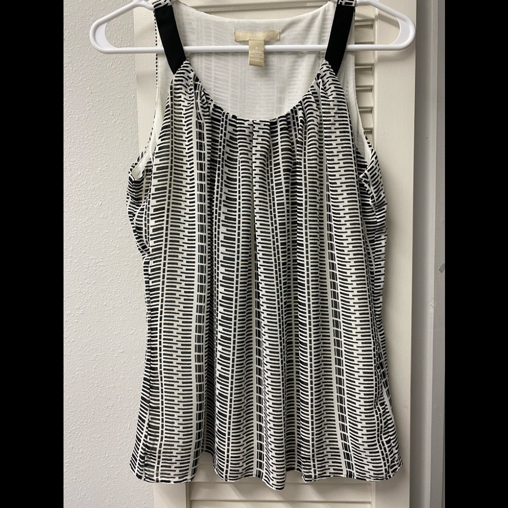 🤍🖤Banana Republic • black & white sleeveless top • S • EUC